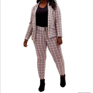 Torrid STRETCH LIGHT PLAID KNIT ANKLE SKINNY PANT